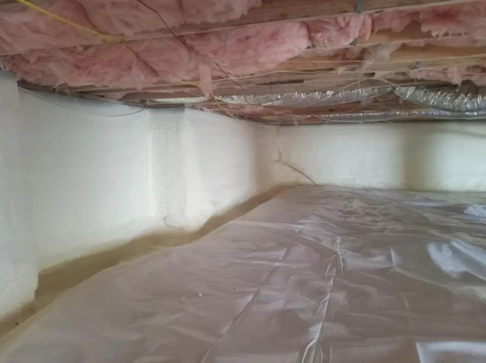 Crawl space encapsulation with closed-cell spray foam for Spray Foam Roofing in Spokane Valley