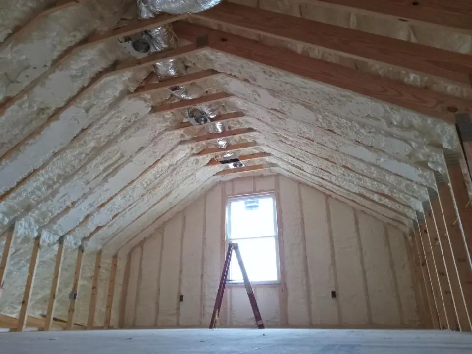 Spray foam roofing application for Crawl Space Insulation project in Spokane Valley